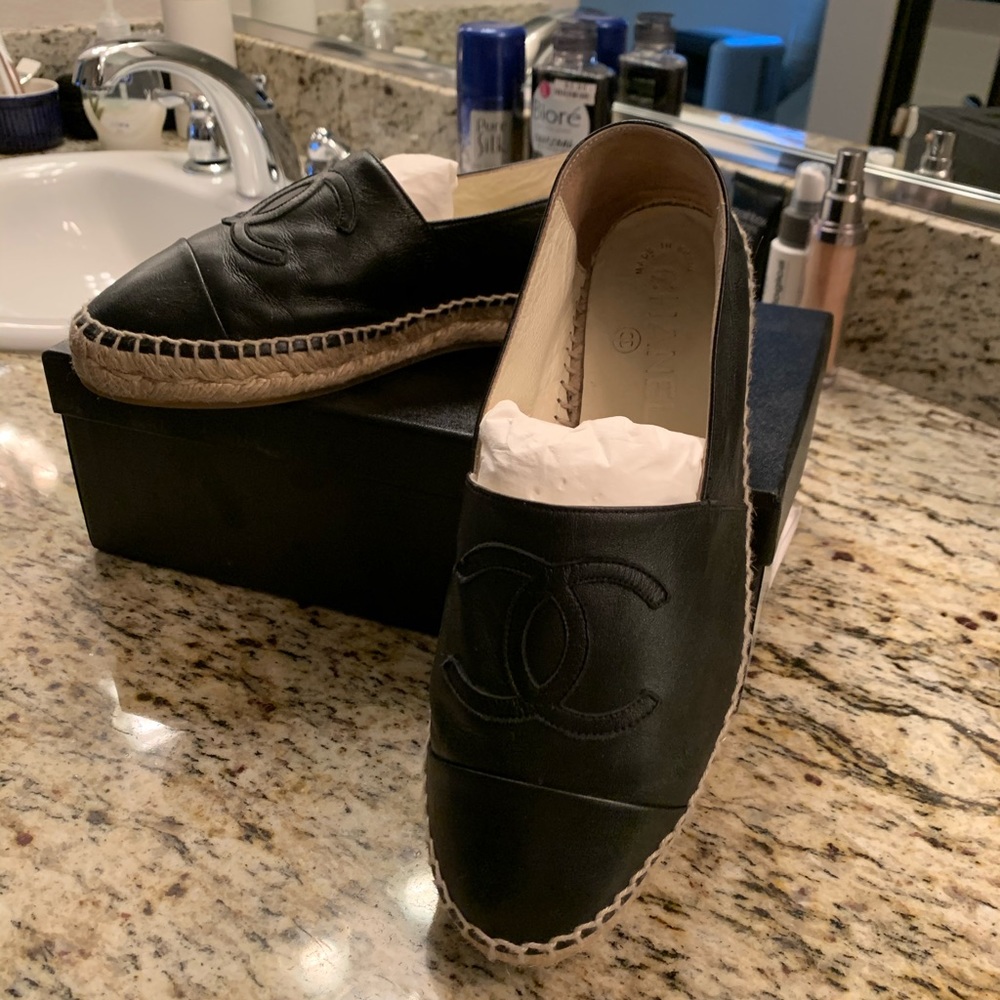 CHANEL Espadrilles Black 37